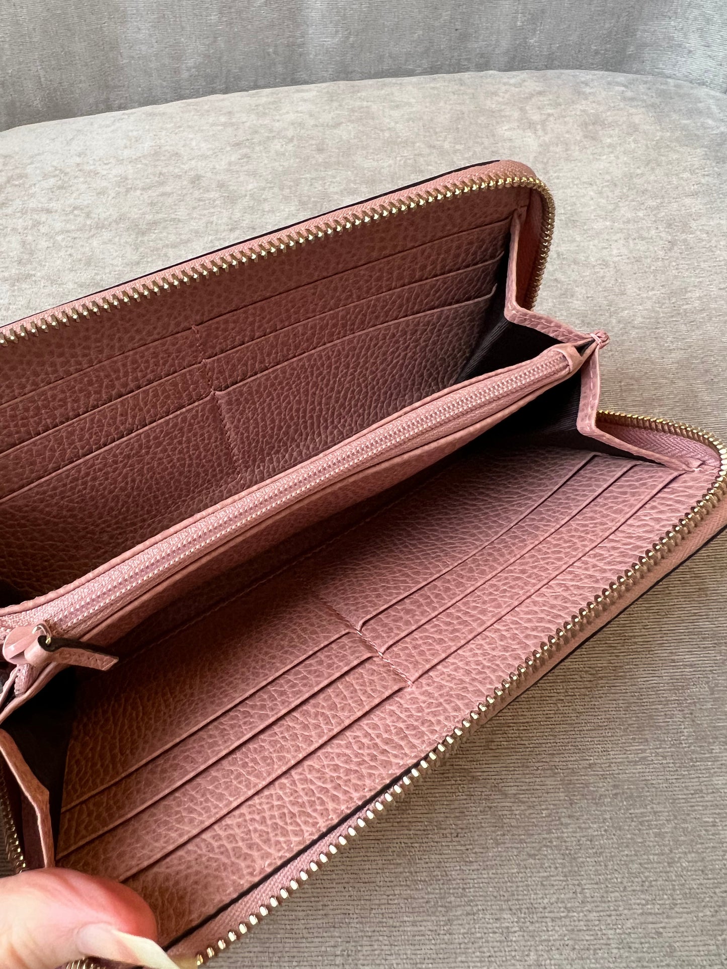 Gucci Pale Pink GG Long Wallet