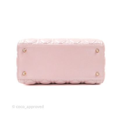 Christian Dior Medium Lady Dior Pink Lambskin Gold Hardware