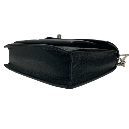 Louis-Vuitton Mylockme Chain Pochette Leather Black SHW