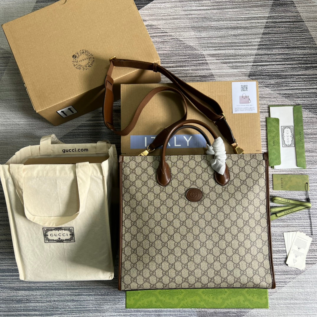 Gucci  Medium Tote Bag  With Interlocking G