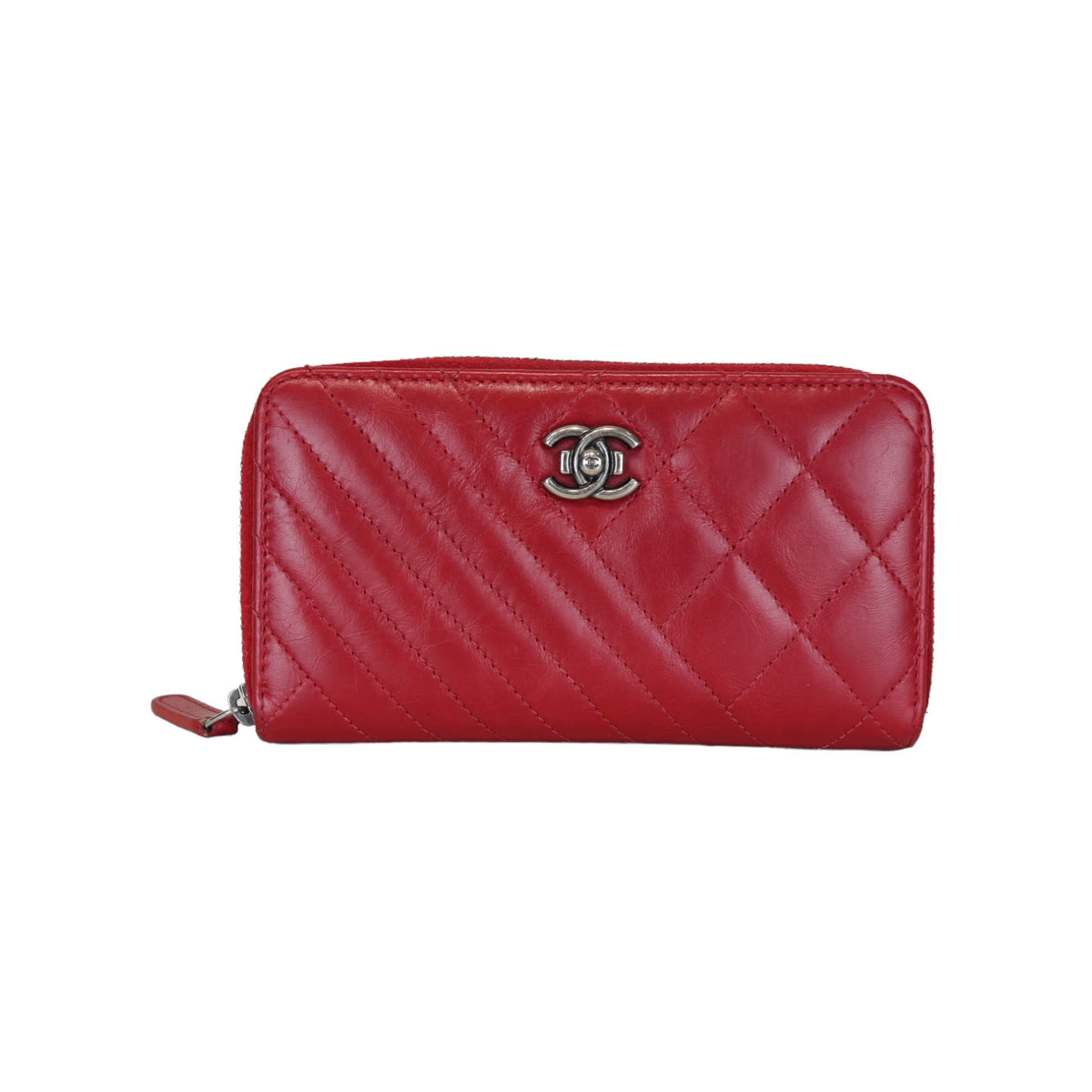 Quilted red wallet RHW