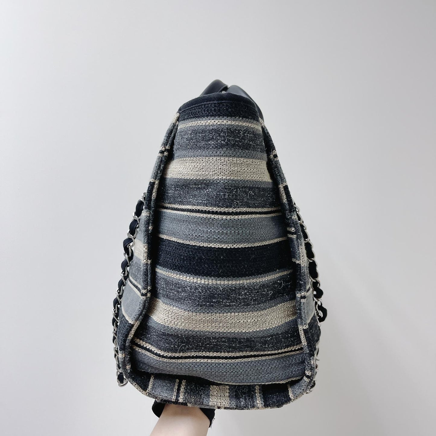 Deauville Canvas Large Stripped Blue