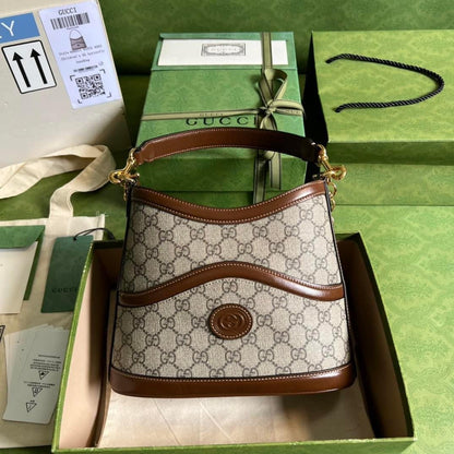 Gucci Large Shoulder Bag With interlocking G