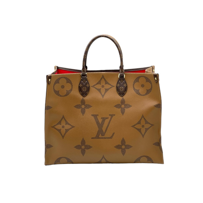 Louis-Vuitton Reverse Monogram Giant ONTHEGO GM Brown GHW