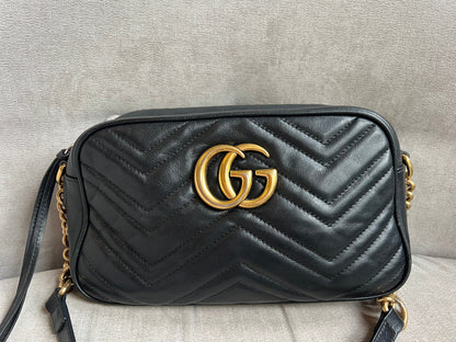 Gucci GG Black Marmont Small Shoulder Bag