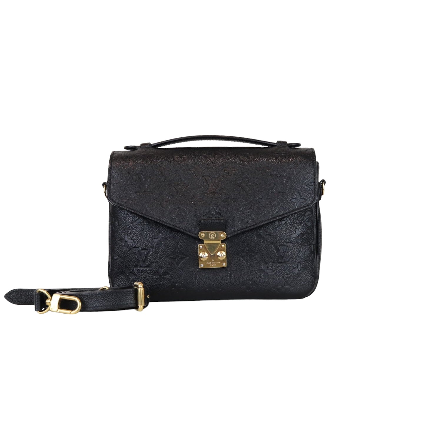 Louis-Vuitton Monogram Empreinte Pochette Metis Black GHW