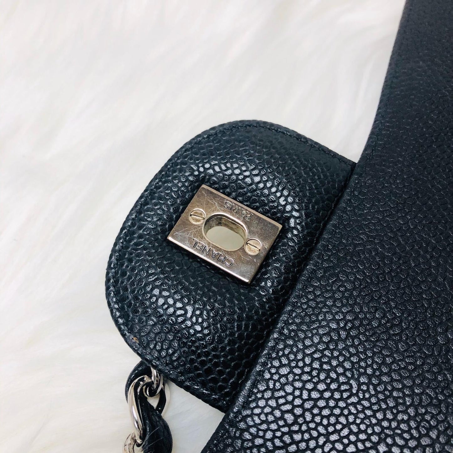 Classic Single Flap Maxi in Black Caviar Leather with SHW