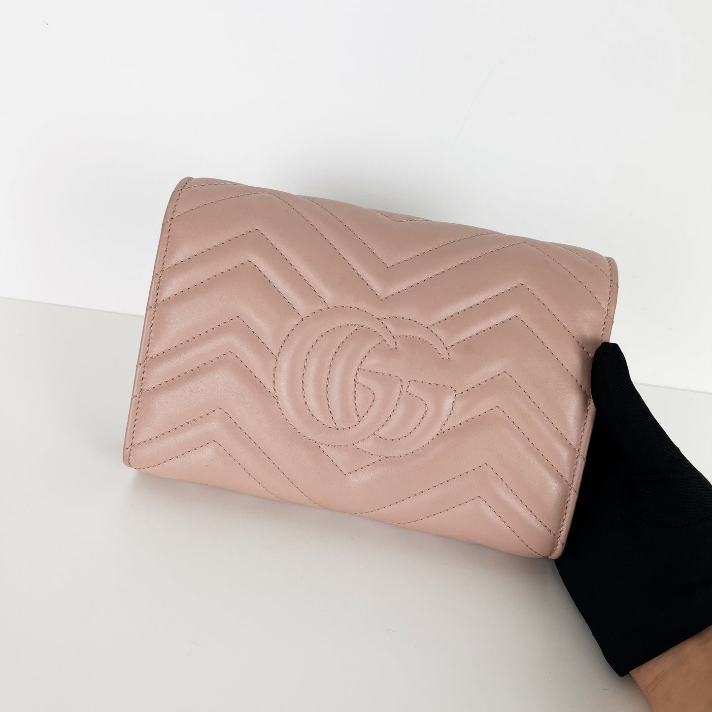 Gucci Marmont Pink WOC with GHW