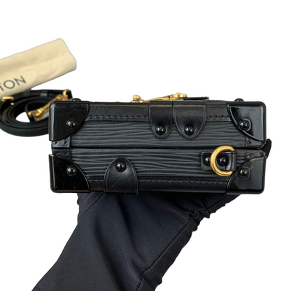 Louis-Vuitton Petite Malle Trunk Chest Black GHW