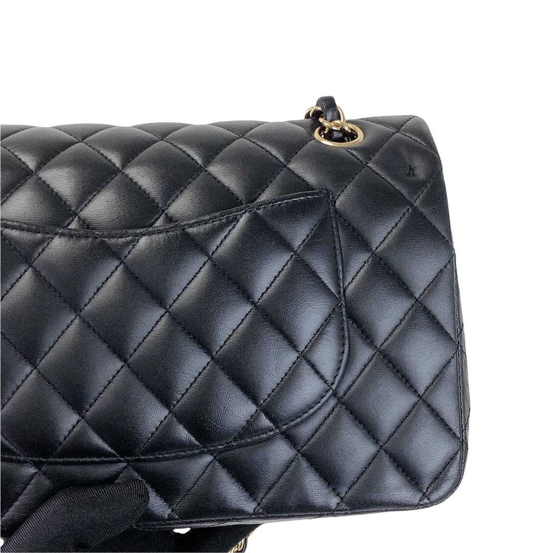 Classic Flap Black Medium Lambskin GHW