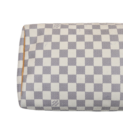 Louis-Vuitton Speedy 30 Damier Azur Canvas GHW