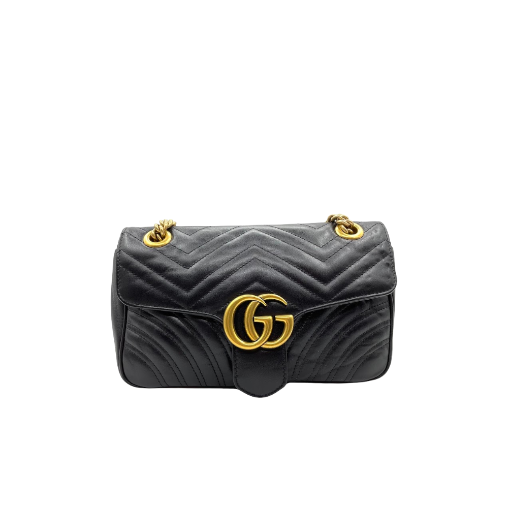 Gucci GG Marmont Small Matelassé Black GHW