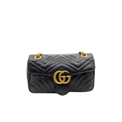 Gucci GG Marmont Small Matelassé Black GHW