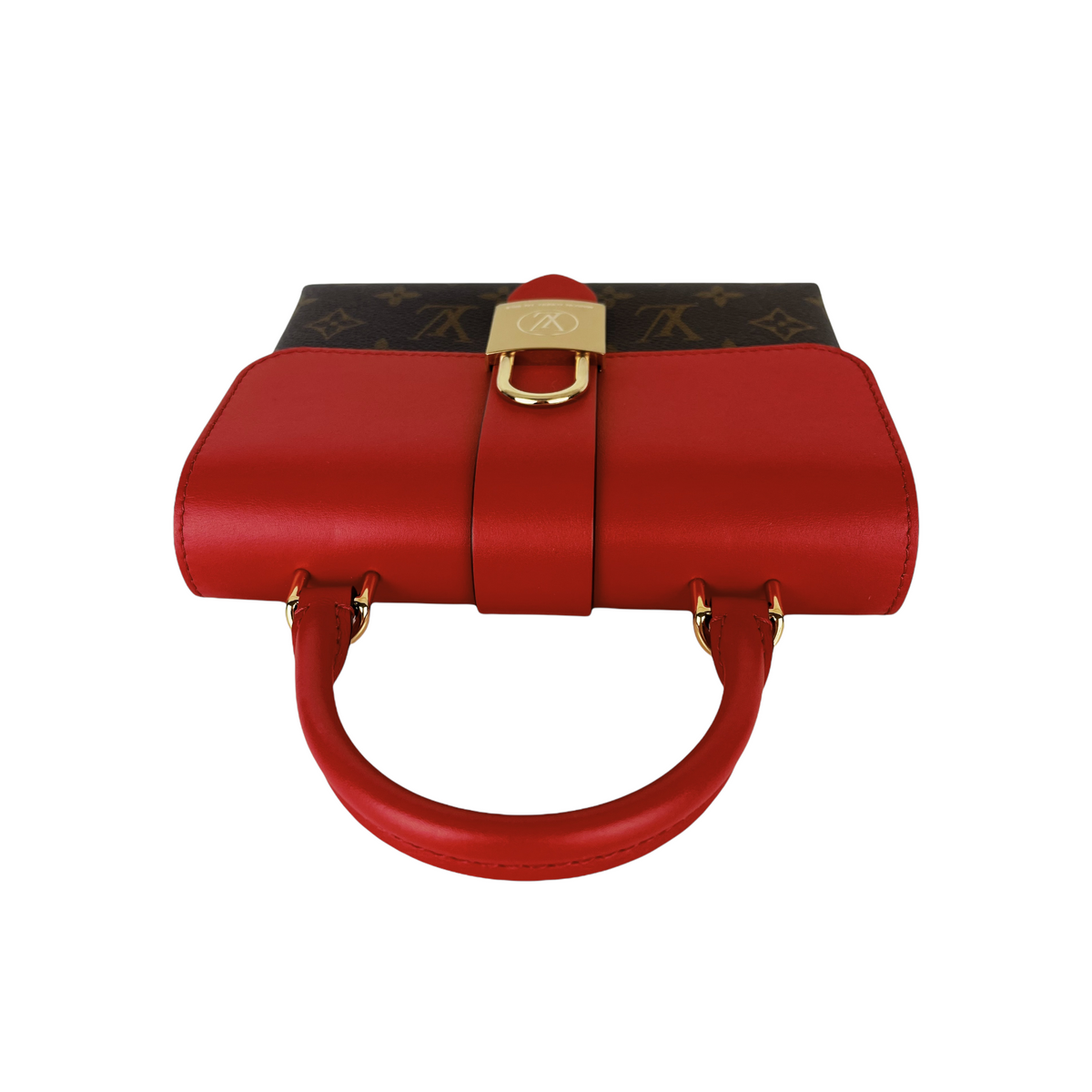 Louis-Vuitton Locky BB Monogram Canvas Brown/Red GHW