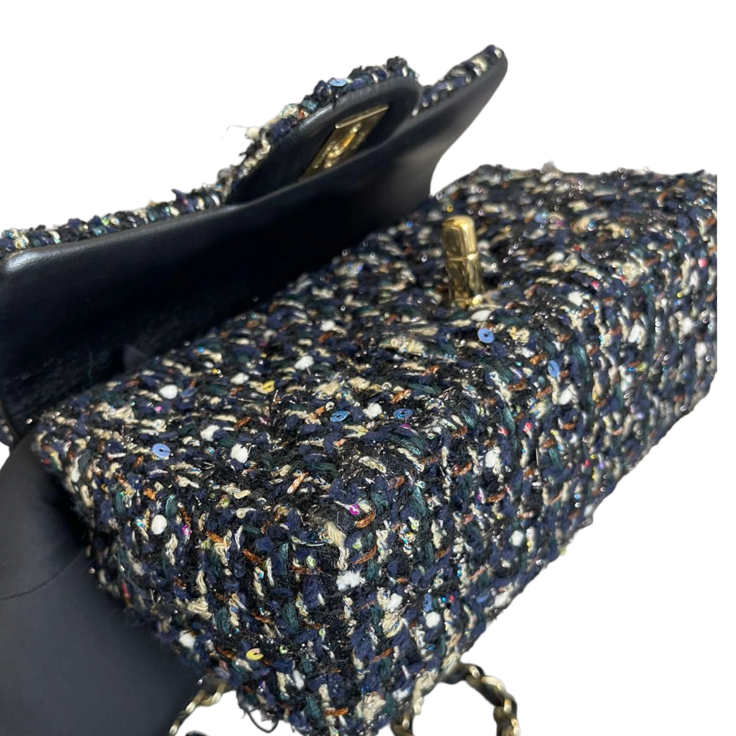 Mini Rectangular Flap Tweed Multicolour GHW