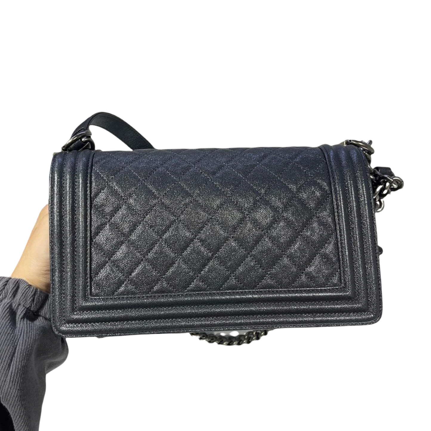 Le Boy Old Medium Caviar Dark Grey RHW