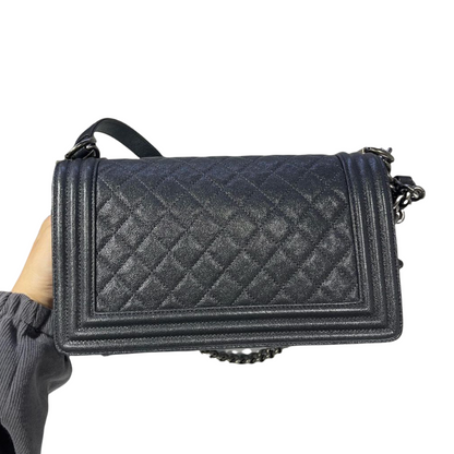 Le Boy Old Medium Caviar Dark Grey RHW