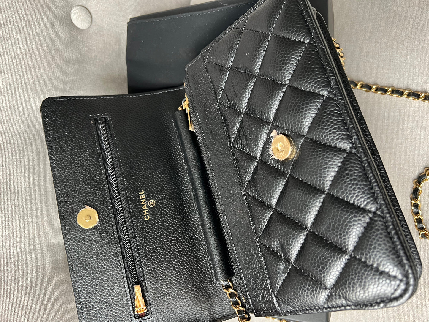 Chanel Black Caviar Wallet on Chain