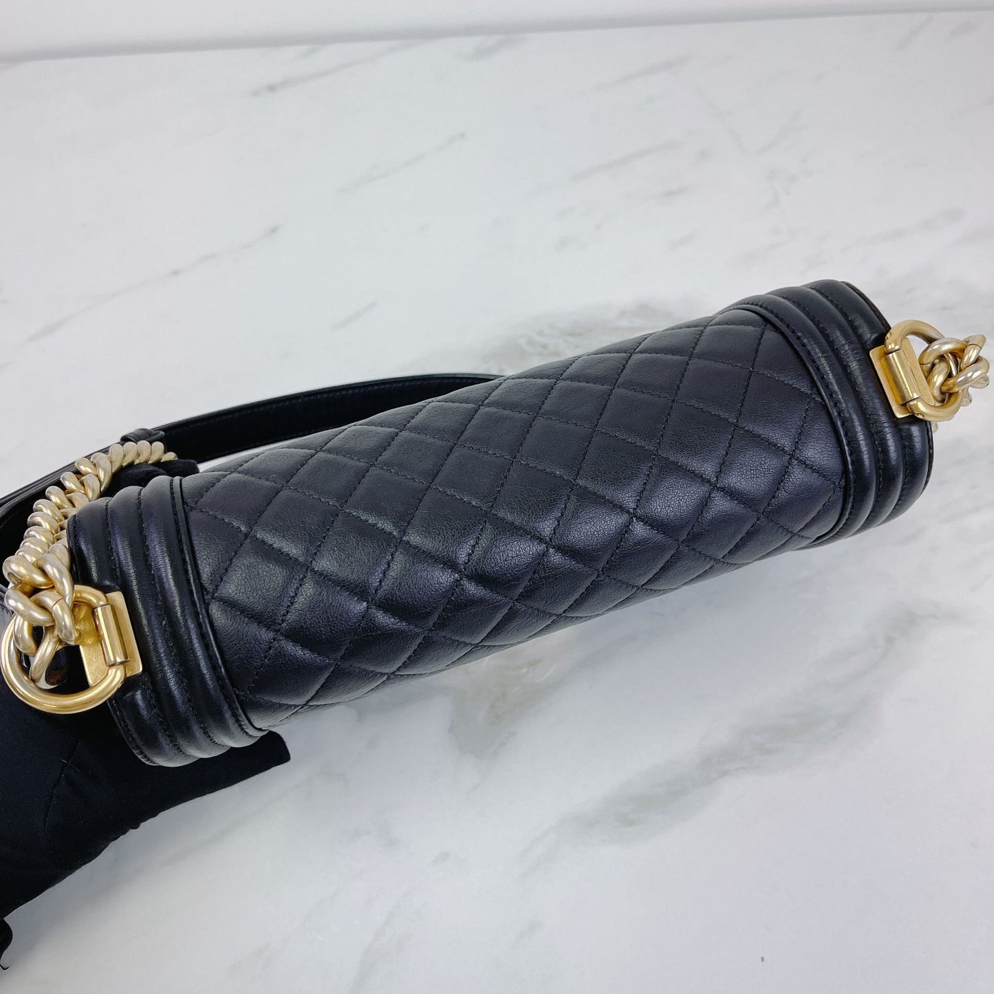 Boy Medium Calfskin Black GHW