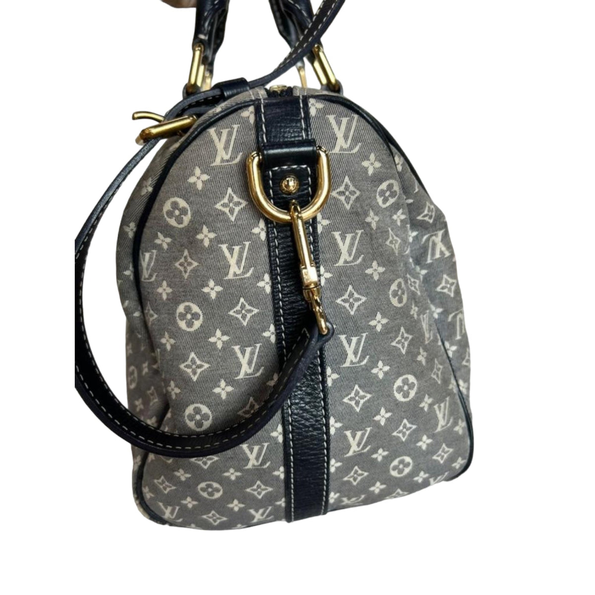 Louis-Vuitton Monogram Speedy Bandouliere 30 Blue