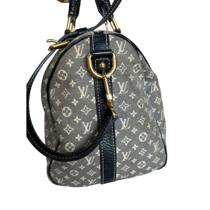 Louis-Vuitton Monogram Speedy Bandouliere 30 Blue