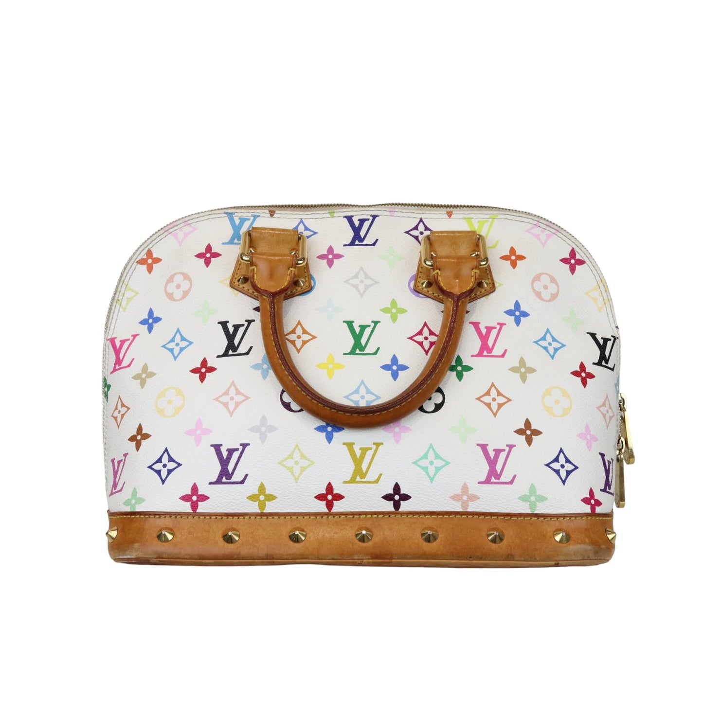Louis-Vuitton Monogram Multicolor Alma PM White GHW