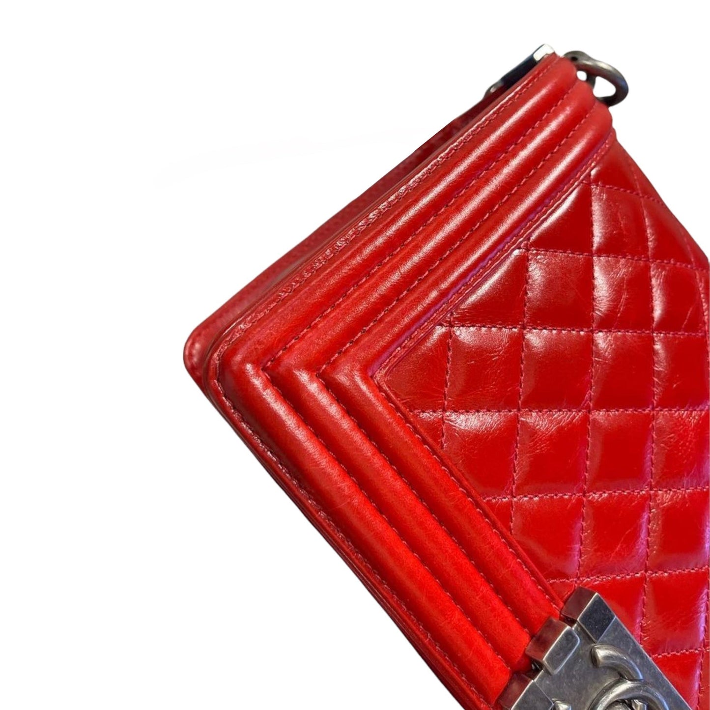 Boy Bag Old Medium Aged Calfskin Red RHW