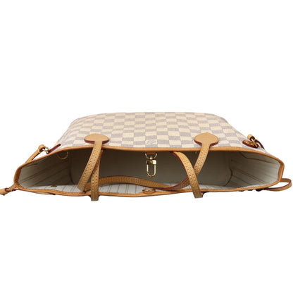 Louis-Vuitton Neverfull PM Damier Azure Canvas White GHW