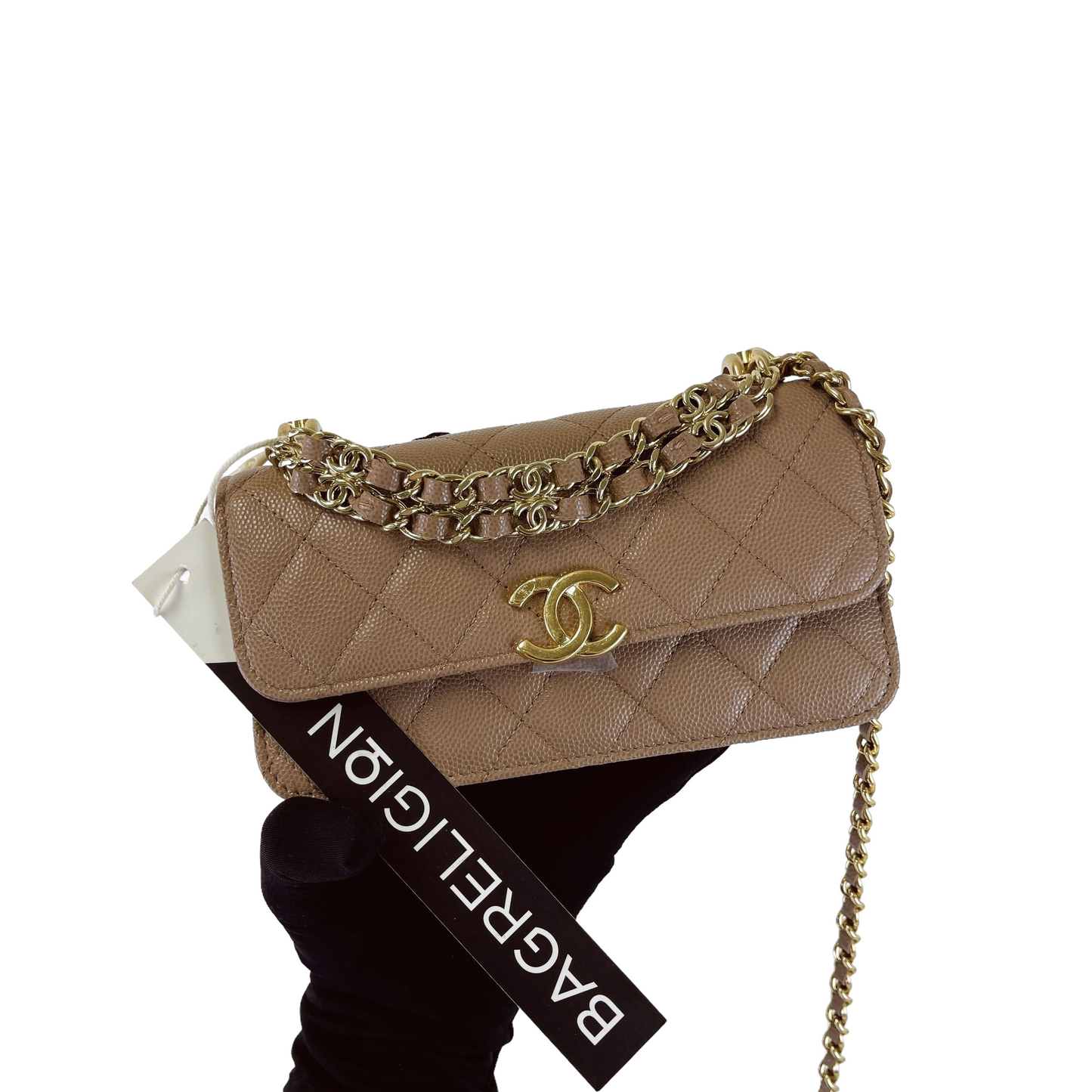 WOC 22K Quilted Caviar Dark Beige GHW
