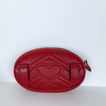 Gucci Marmont Belt Bag Red Leather GHW