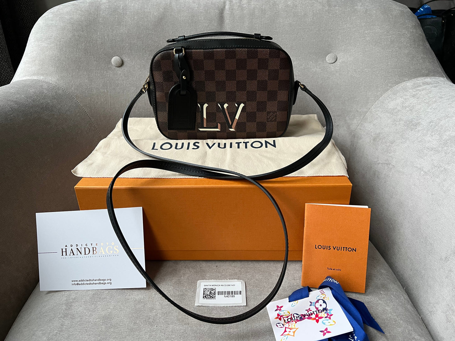 Louis Vuitton Santa Monica Damier Ebene and Black