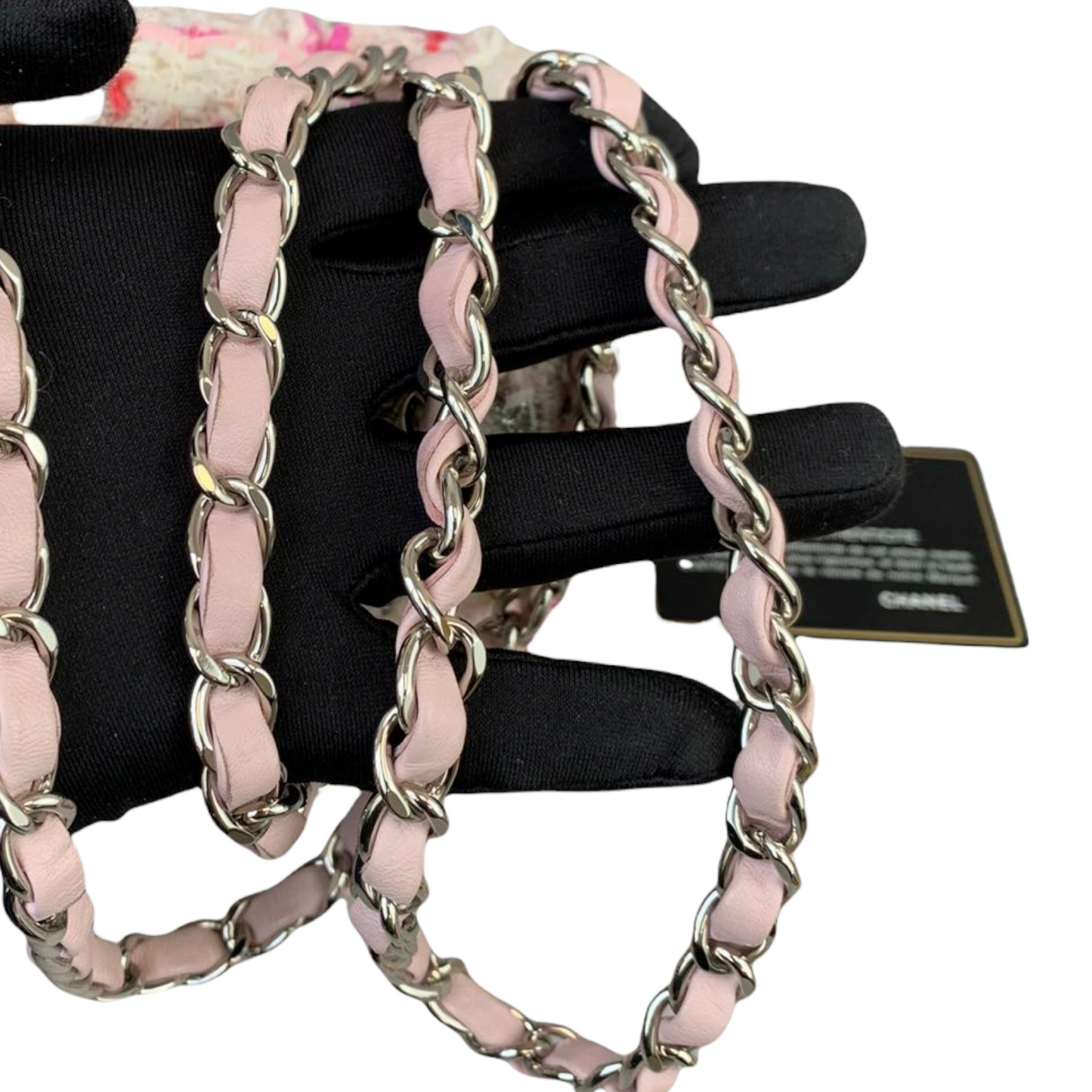 Tweed Mini Rectangular Flap Tweed Pink SHW