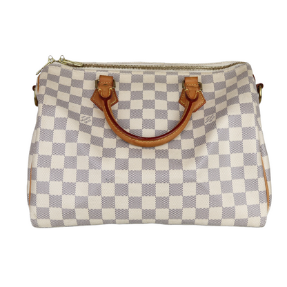Louis-Vuitton Monogram Speedy Bandouliere 30 Damier Azure