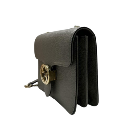 Gucci Small Interlocking GG Calfskin Grey GHW