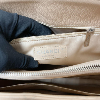 Grand Shopping Tote GST Beige SHW