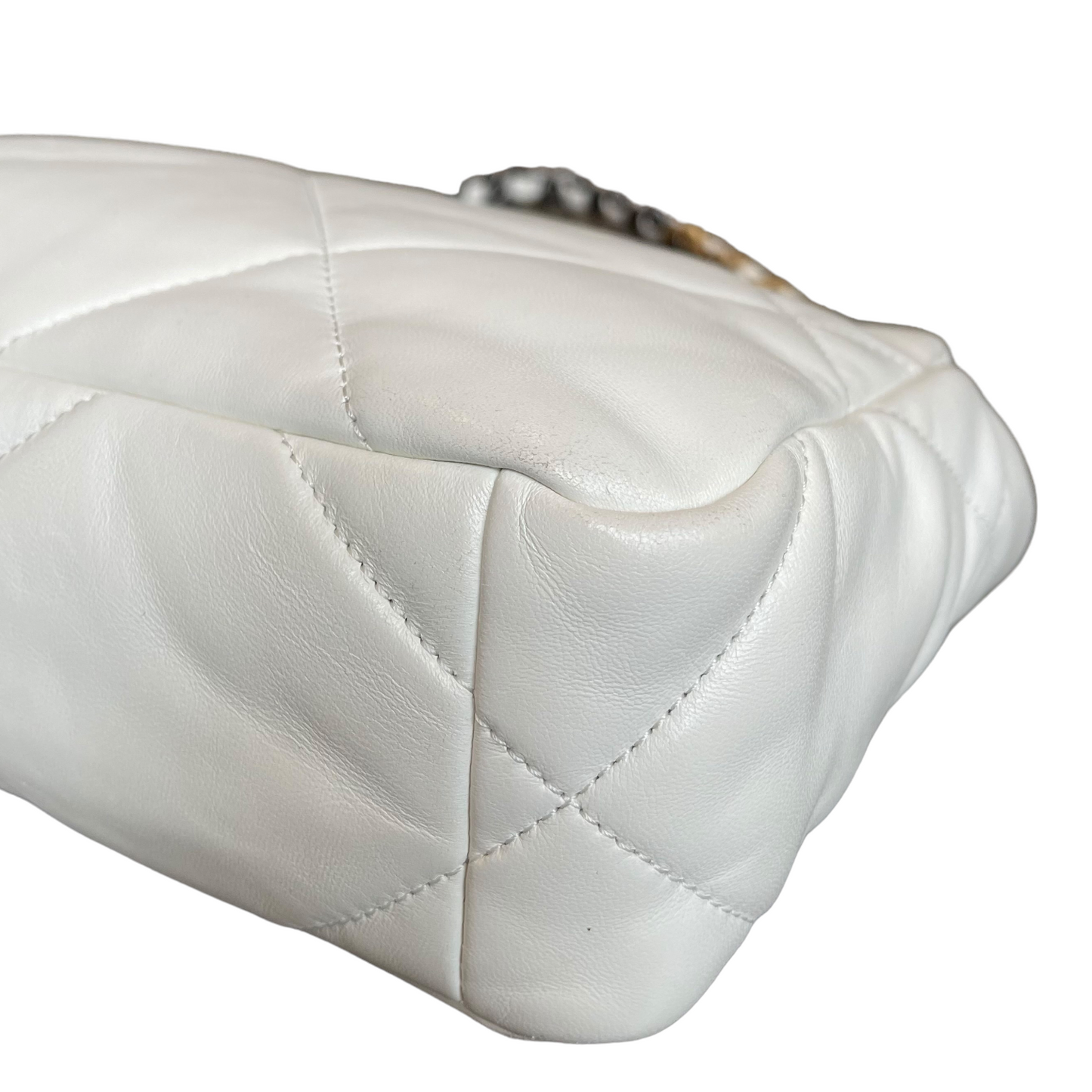 19 Lambskin White Small Mixed Hardware