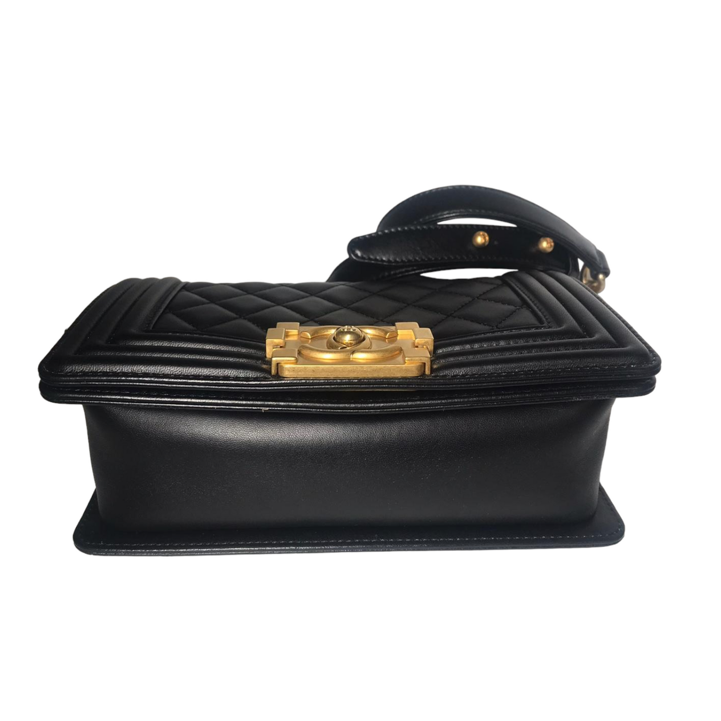 Small Boy Lambskin Black GHW