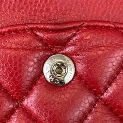 Classic Flap Caviar Medium Red SHW