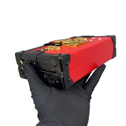 Louis-Vuitton Petit Malle Epi Trunk Clutch Red GHW