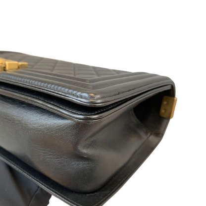 Boy Old Medium Lambskin Black GHW