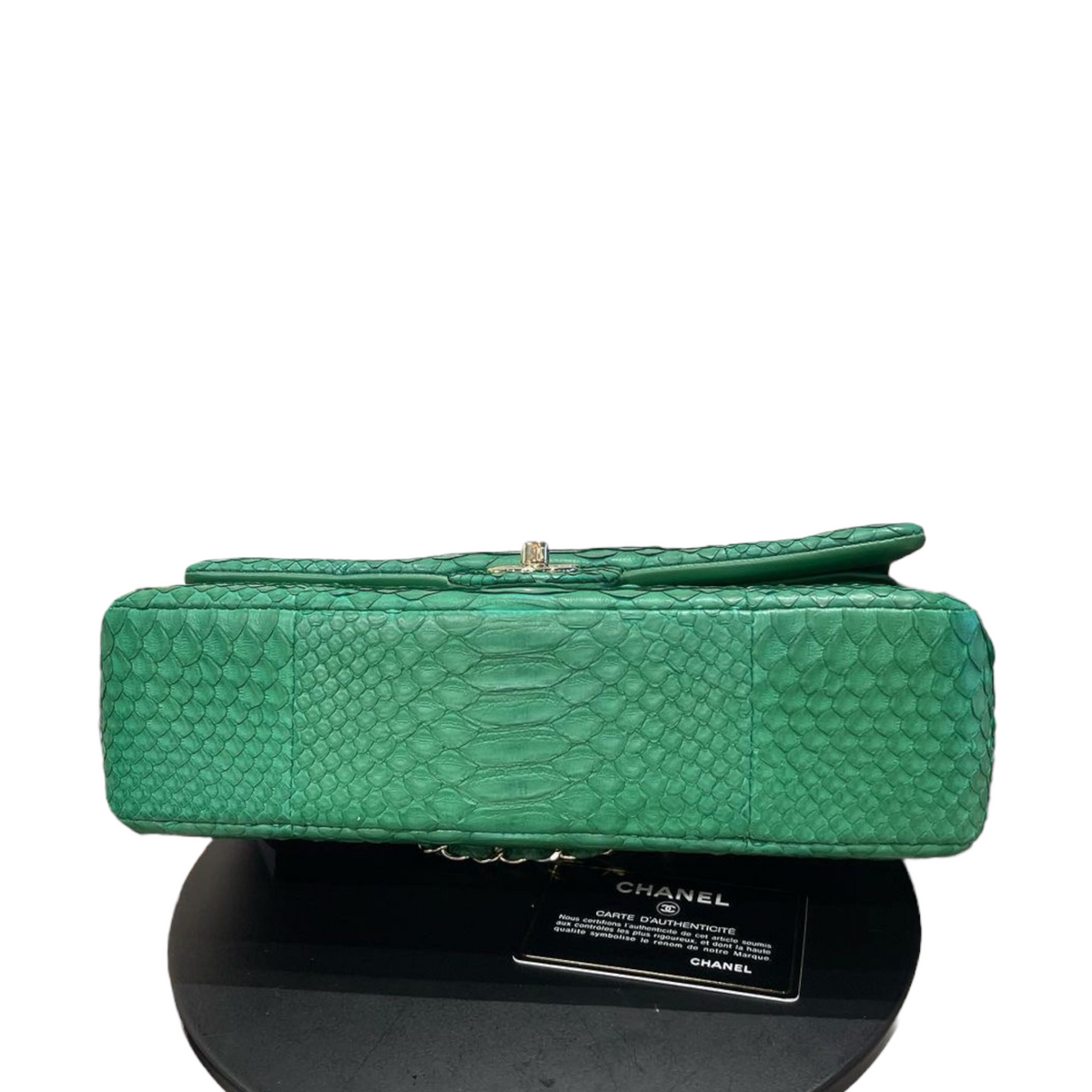 Classic Flap Medium Python Green LGHW