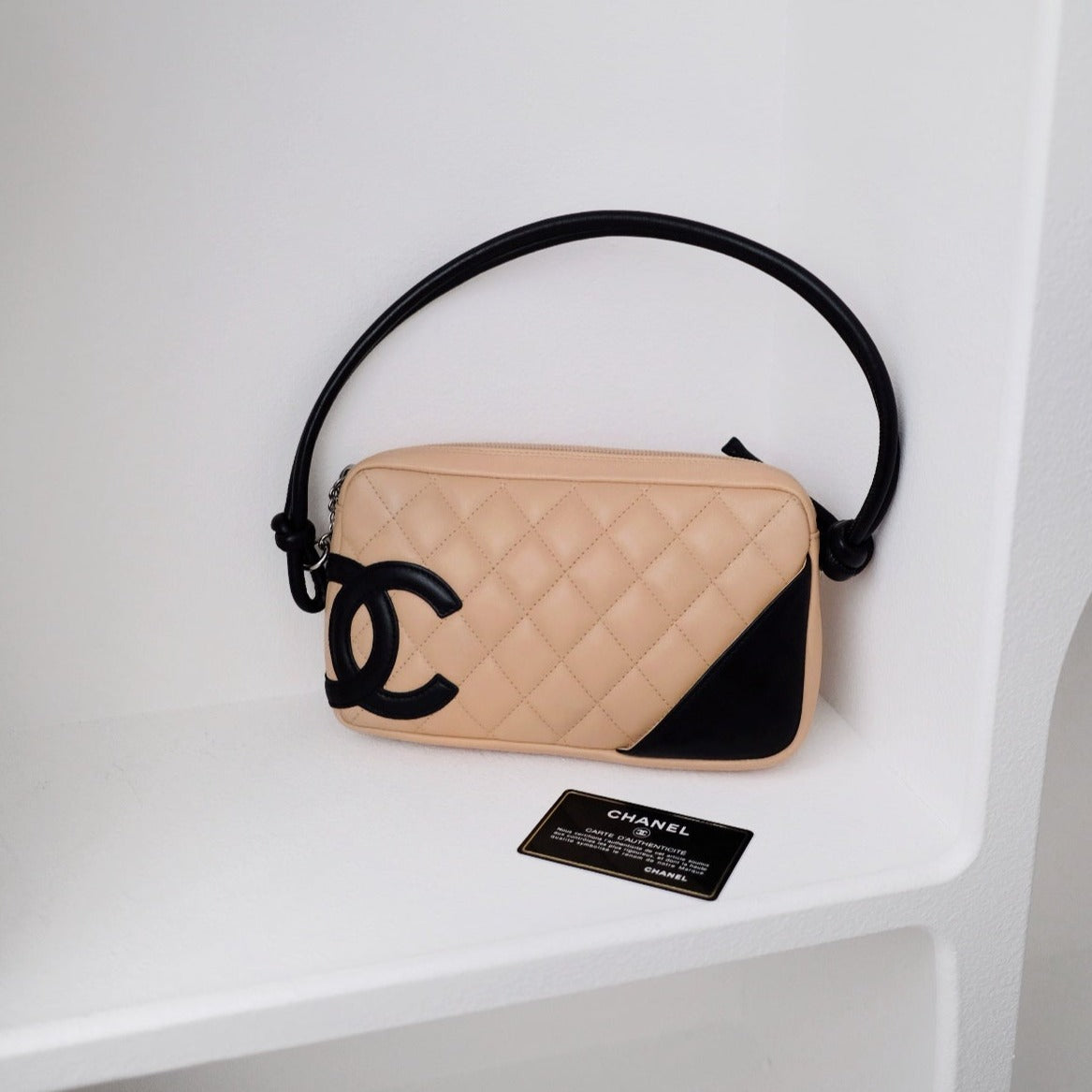 Chanel cambon small rectangle coco beige handbag