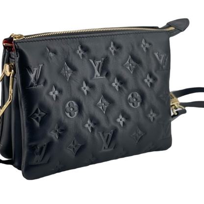 Louis-Vuitton Coussin PM Lambskin Embossed Black GHW