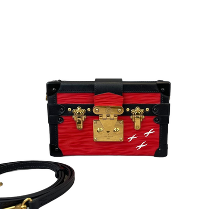 Louis-Vuitton Petit Malle Epi Trunk Clutch Red GHW