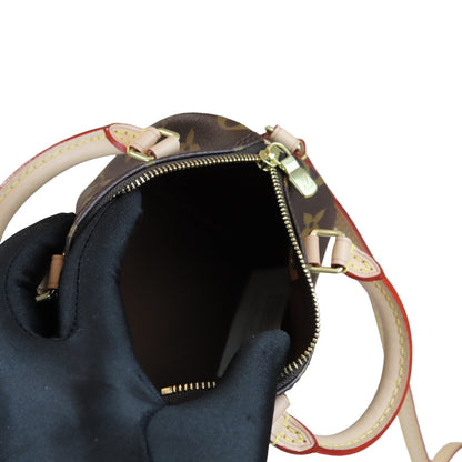 Louis-Vuitton Nano Speedy Monogram Brown GHW