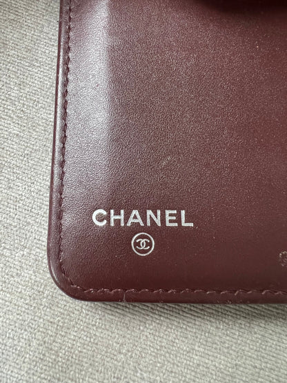 Chanel Black Caviar Flap Wallet with Silver Hardware