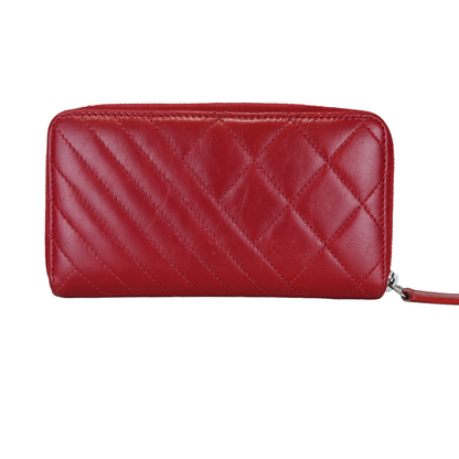 Quilted red wallet RHW