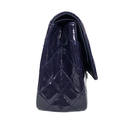 Chanel Purple Patent Leather Reissue 227 RHW