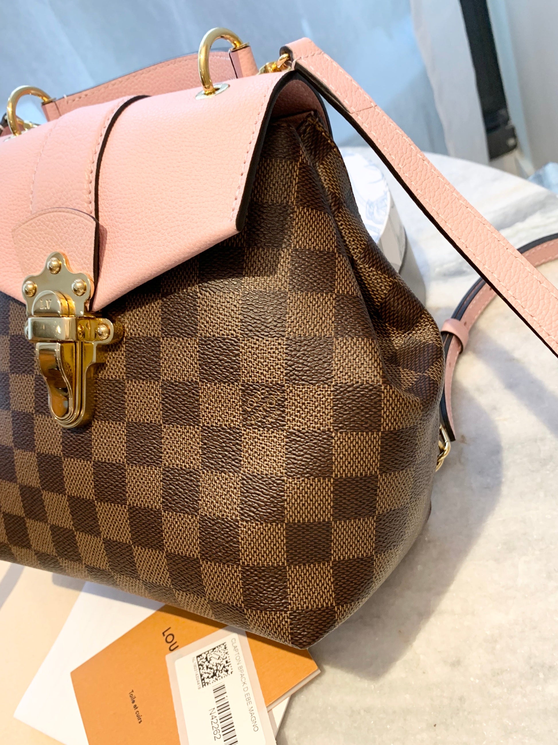LOUIS VUITTON 2018 Damier Ebene Clapton Backpack In Magnolia – Franco Shops