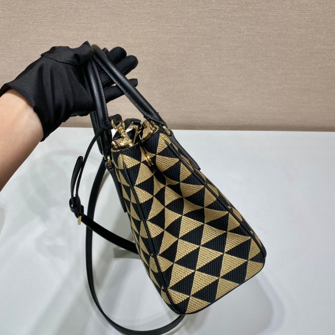 Prada Small symbole Jacquard fabric Bag